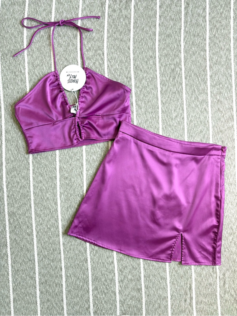 NWT Princess Polly Hailey Satin Skirt Set